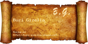 Buzi Gizella névjegykártya